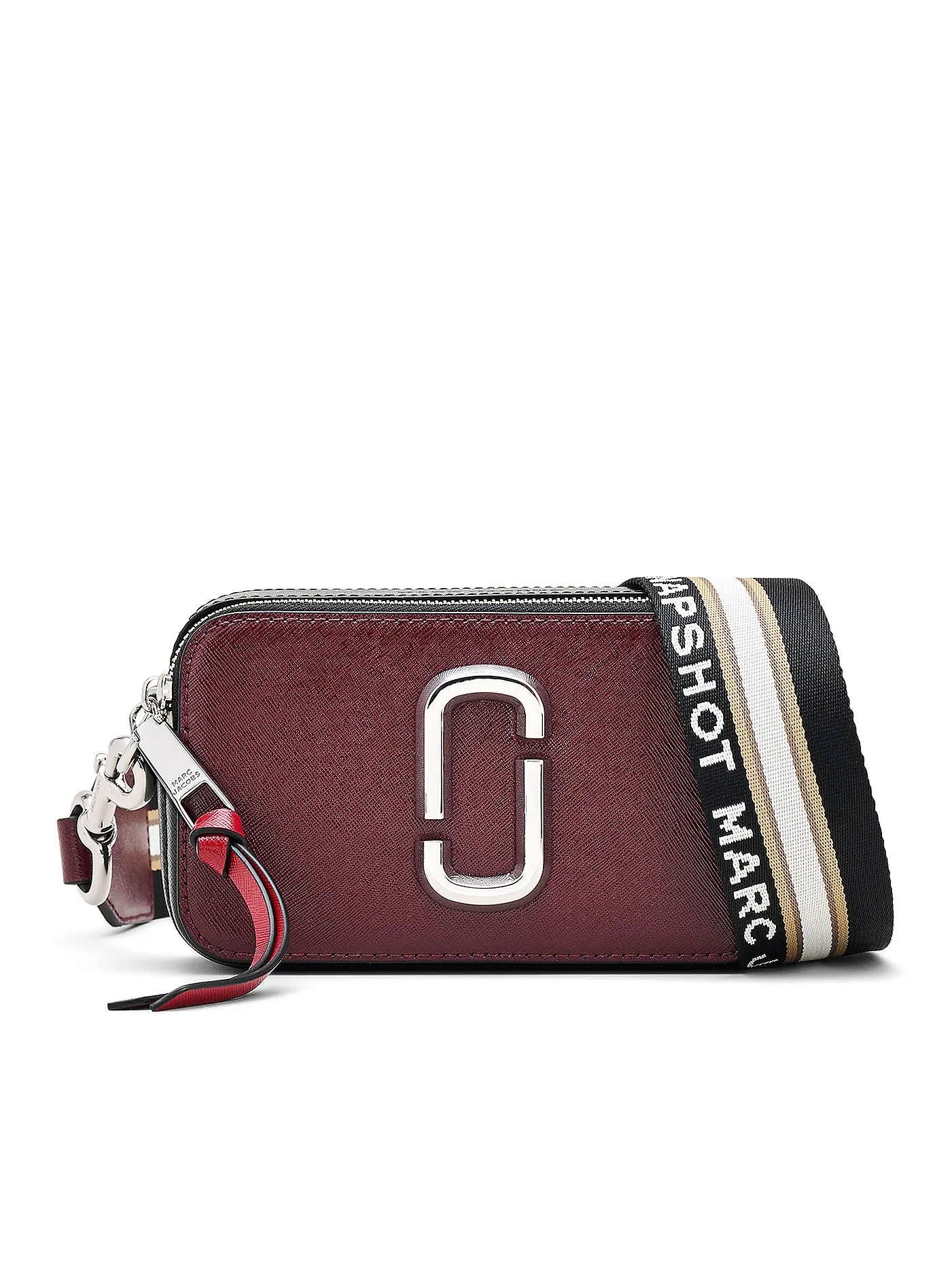 MARC JACOBS | Ledertasche - Mini Bag THE SNAPSHOT | dunkelrot
